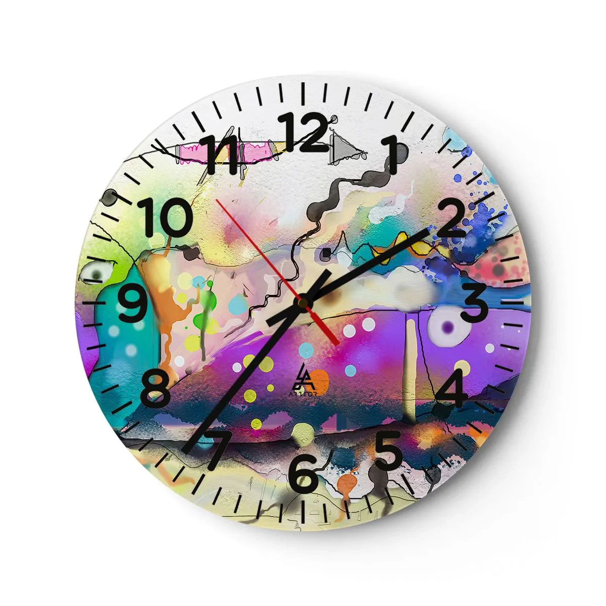 Reloj de pared - Reloj de vidrio - ¡No hay palabras! - 40x40 cm