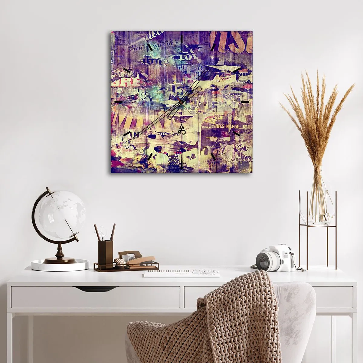 Reloj de pared - Reloj de vidrio - Y eso es todo lo que quedará - 30x30 cm