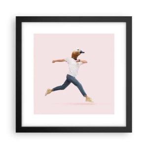 Póster en marco negro - Una pizca de absurdez - 30x30 cm