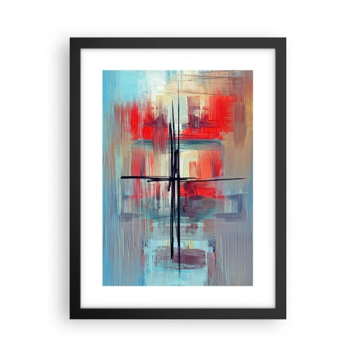 Póster en marco negro - Paisaje en una dimensión desconocida - 30x40 cm
