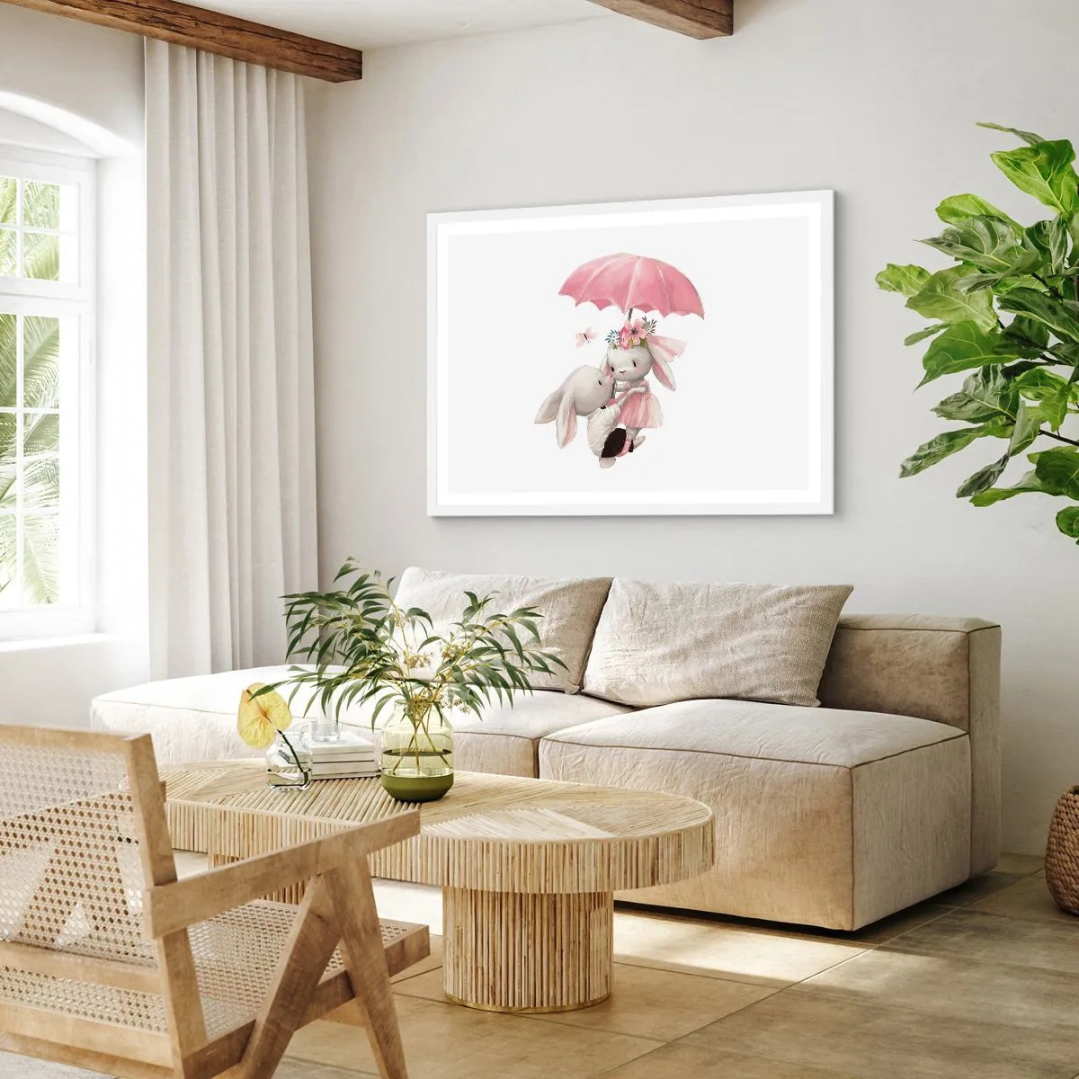 Póster en marco blanco - Esto es amor - 100x70 cm