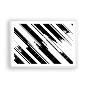 Póster en marco blanco - Composición intensa y dinámica - 70x50 cm