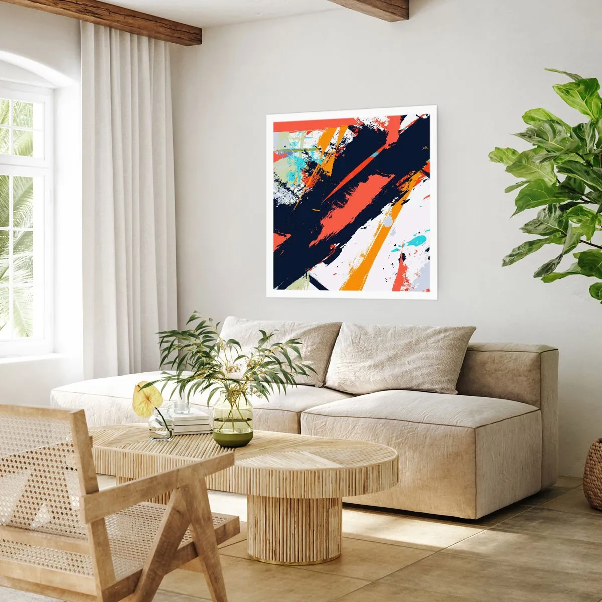 Póster - Composición dinámica - 60x60 cm