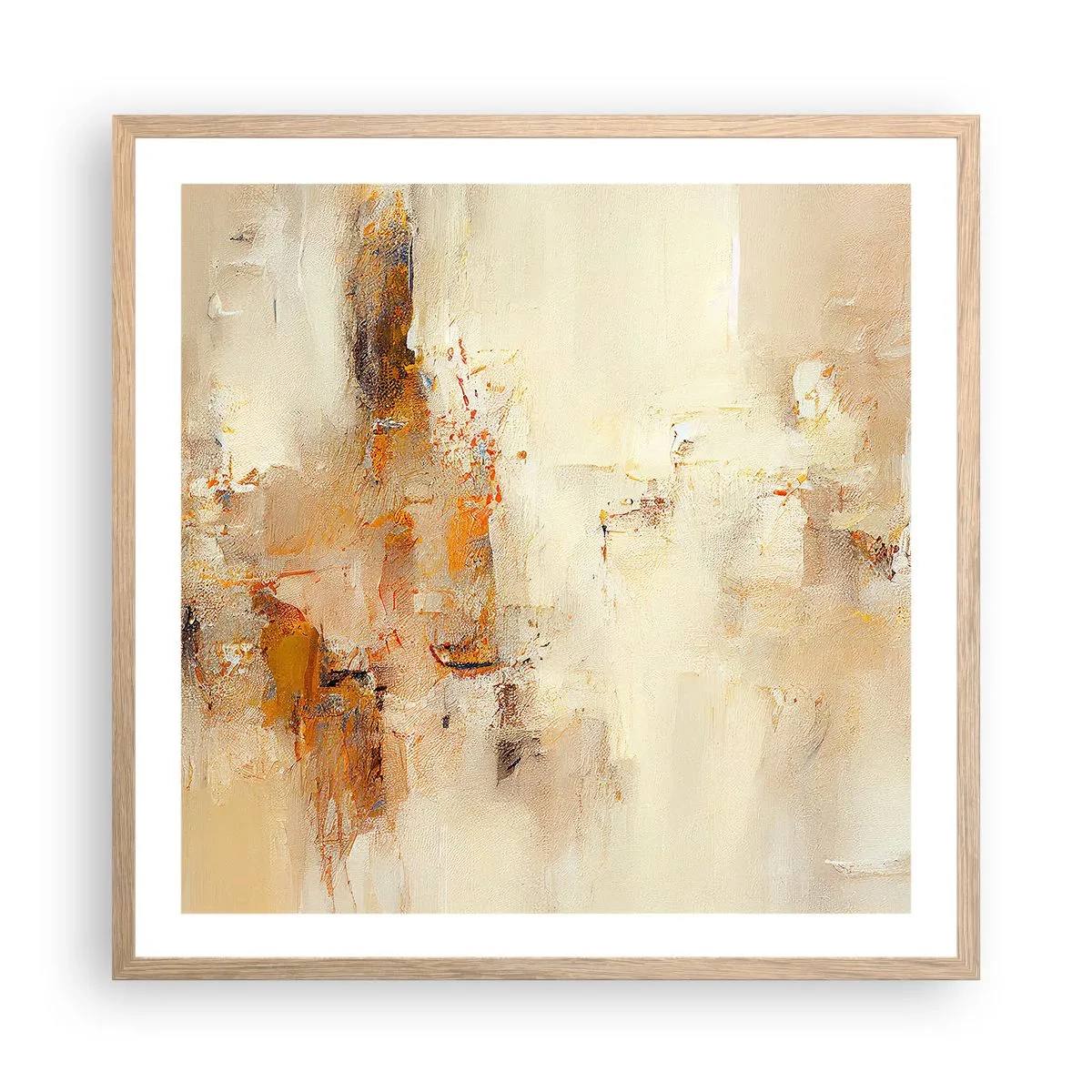 Póster en marco roble claro - El alma del ámbar - 60x60 cm