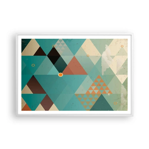 Póster en marco blanco - Uno para todos y todos para uno - 100x70 cm