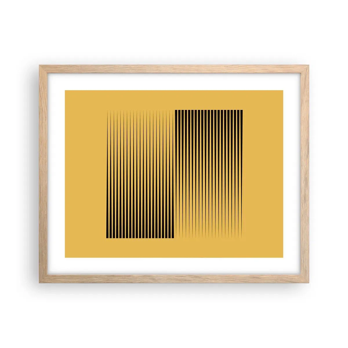 Póster en marco roble claro - Cuadrado de opuestos - 50x40 cm