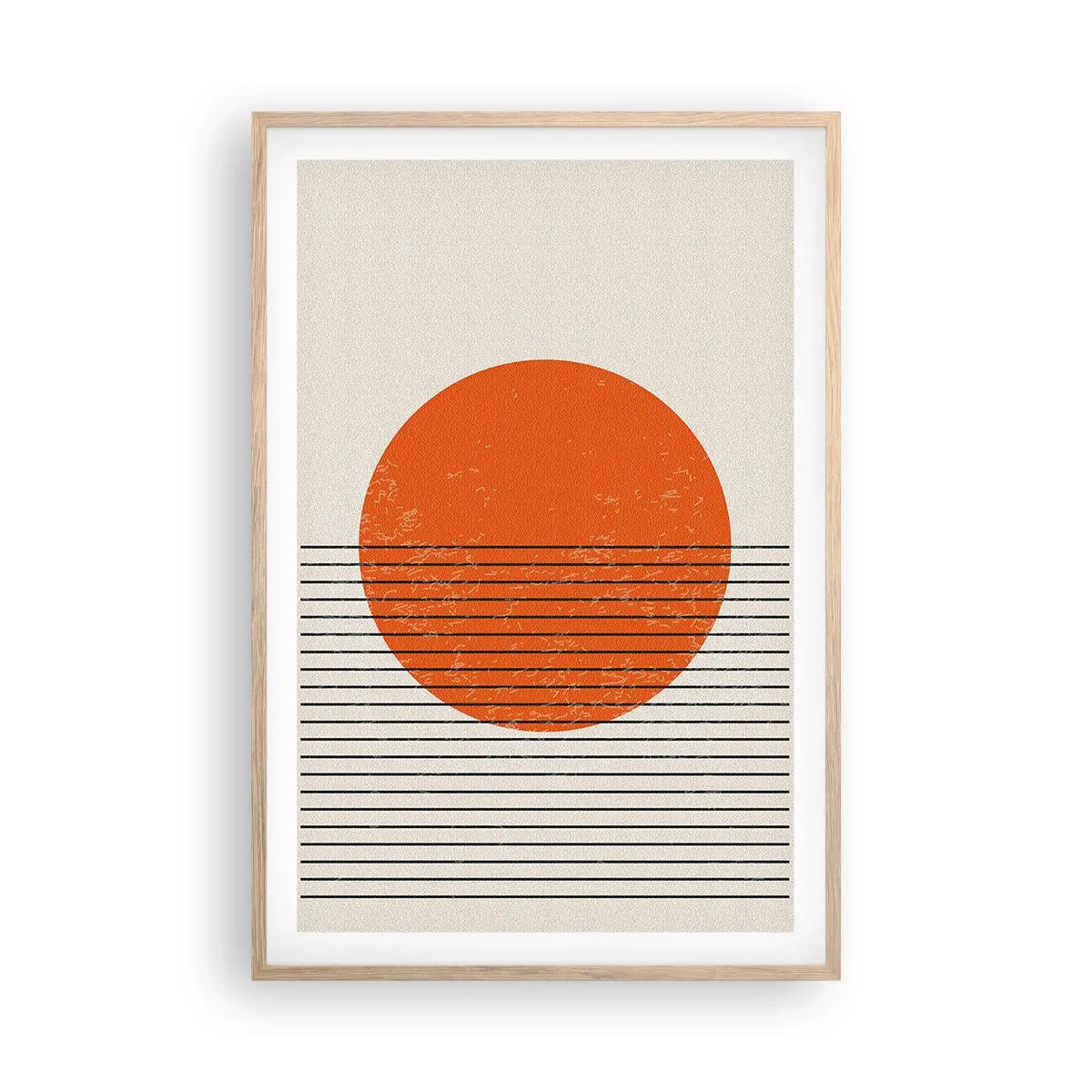 Póster en marco roble claro - Siempre el sol - 61x91 cm