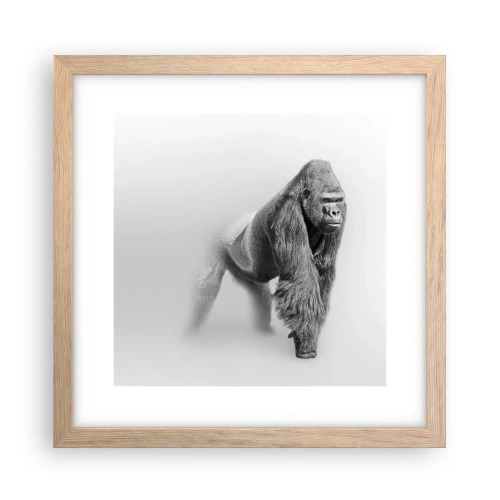 Póster en marco roble claro - Confiando en su fuerza - 30x30 cm