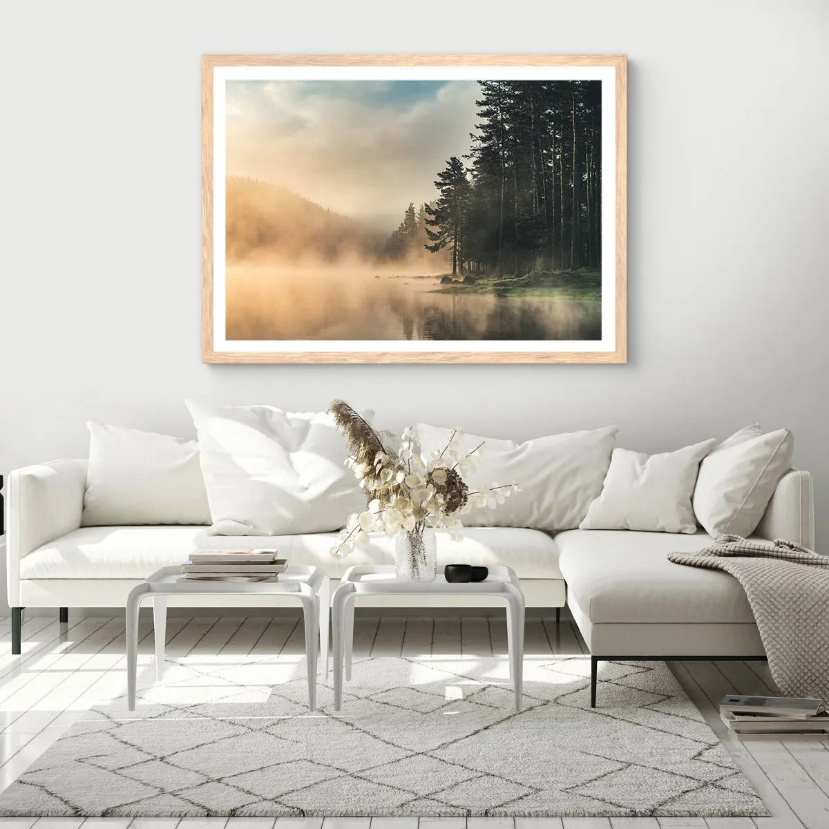 Póster en marco roble claro - El nacimiento de un día - 70x50 cm