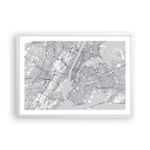 Póster en marco blanco - Anatomía de una metrópolis - 70x50 cm