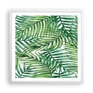 Póster en marco blanco - Bajo el verde - 60x60 cm