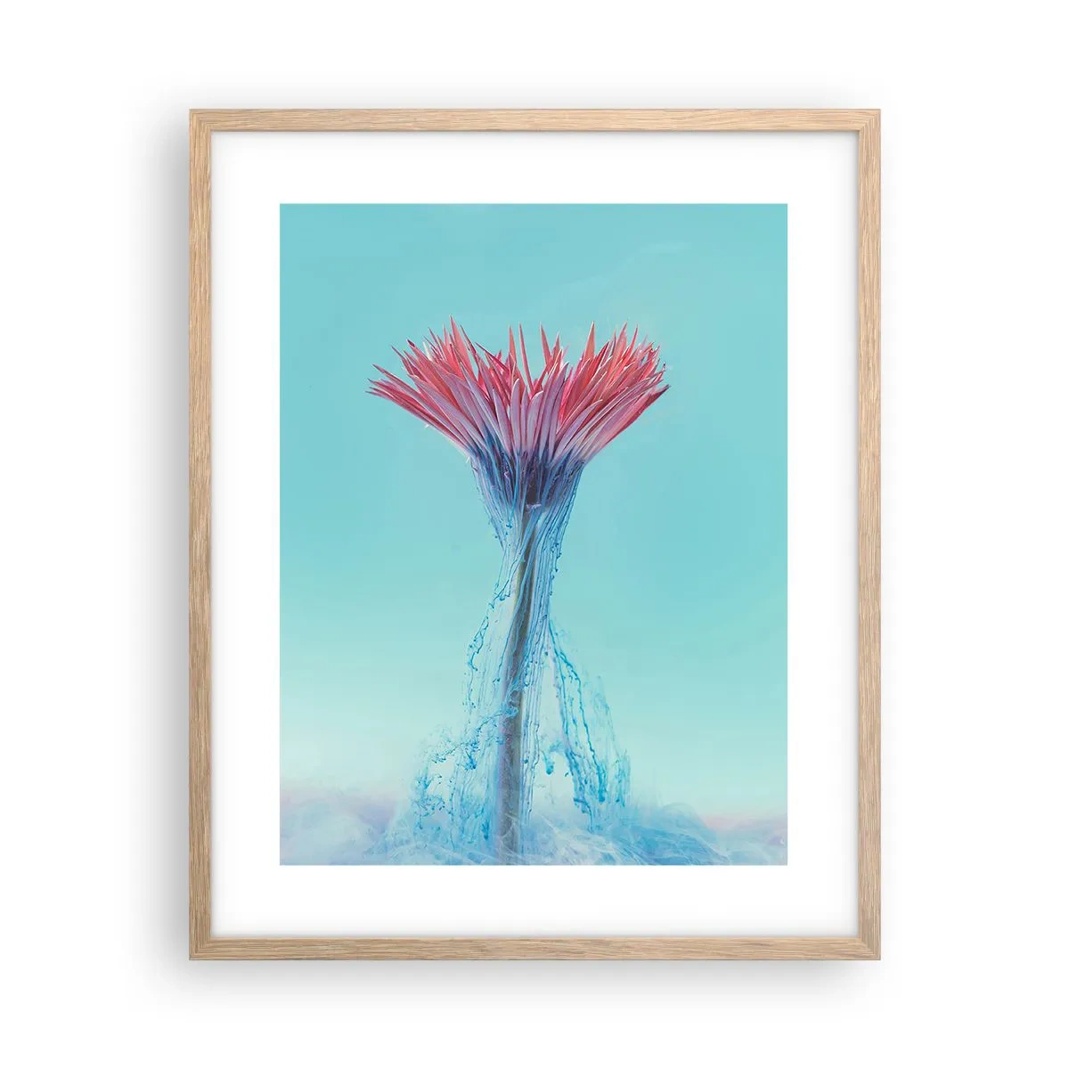 Póster en marco roble claro - En un abrazo vigorizante - 40x50 cm