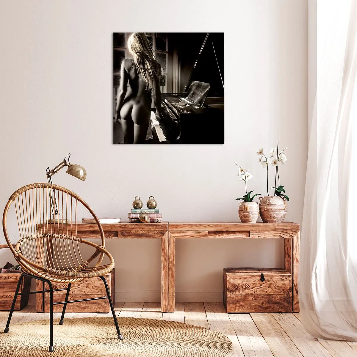 Cuadro sobre lienzo - Impresión de Imagen - Perfecta armonía de la noche - 60x60 cm