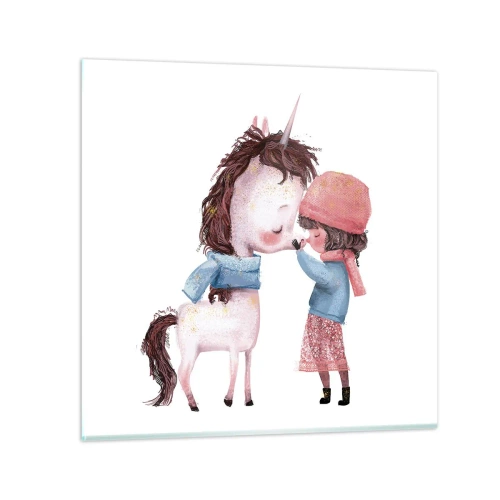 Cuadro sobre vidrio - Impresiones sobre Vidrio - Un cuento de invierno - 70x70 cm