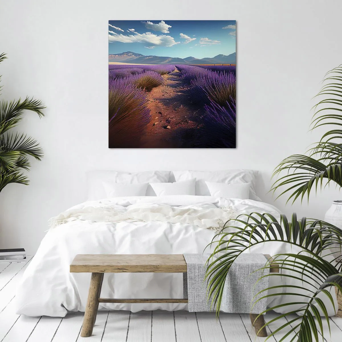 Cuadro sobre lienzo - Impresión de Imagen - Campos fragantes - 30x30 cm