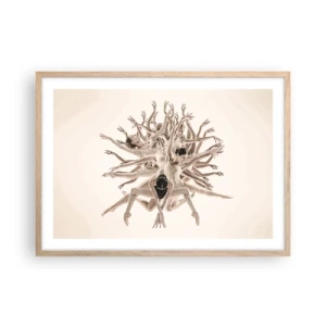 Póster en marco roble claro - Floreciendo en la danza - 70x50 cm