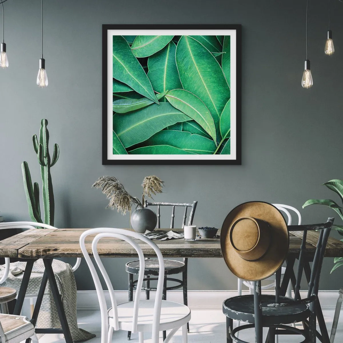 Póster en marco negro - Jugosidad y frescura - 30x30 cm