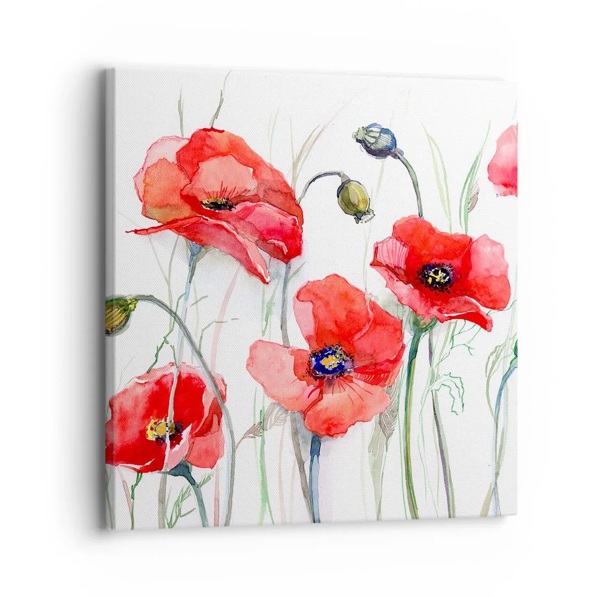 Cuadro sobre lienzo - Impresión de Imagen - Flores polacas - 30x30 cm