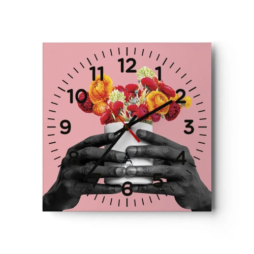 Reloj de pared - Reloj de vidrio - La apoteosis de la vida - 30x30 cm