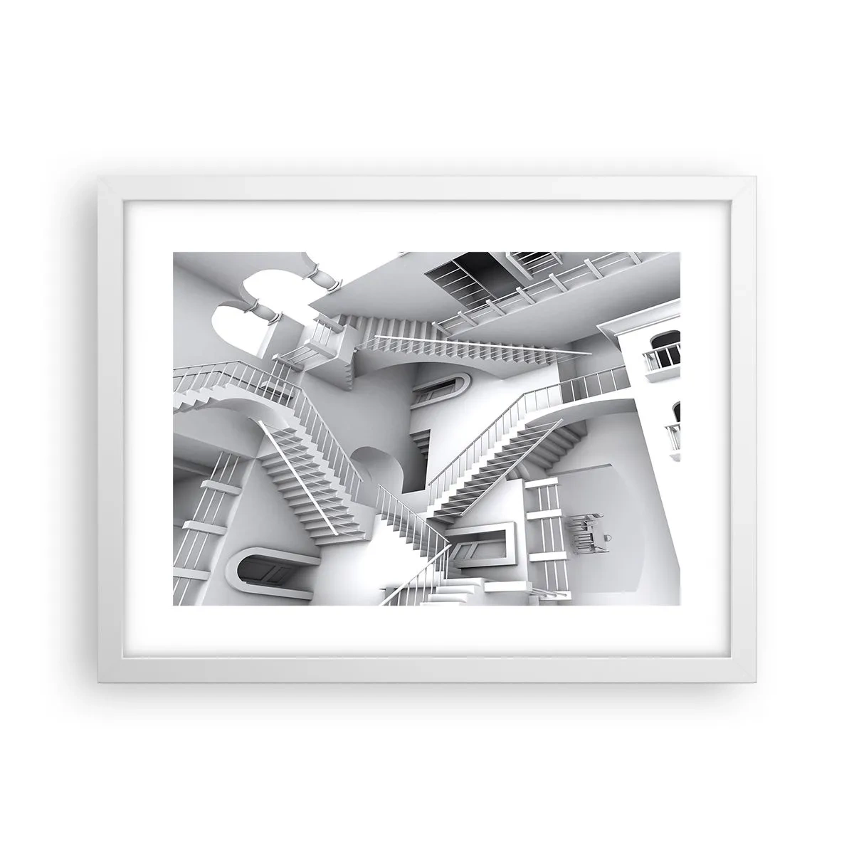 Póster en marco blanco - Paradojas del espacio - 40x30 cm