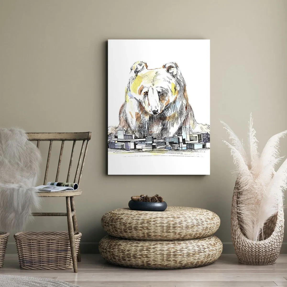 Cuadro sobre lienzo - Impresión de Imagen - ¿Cómo podéis vivir así? - 65x120 cm