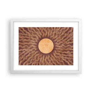 Póster en marco blanco - Icono del sol - 40x30 cm