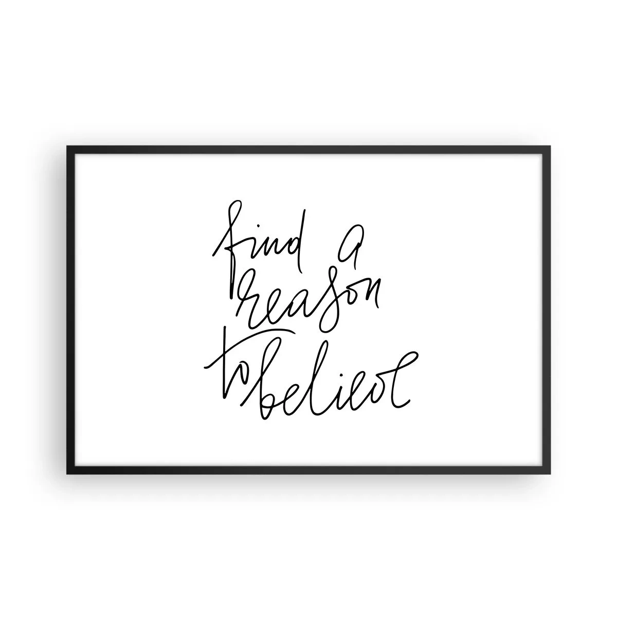 Póster en marco negro - Es posible - 91x61 cm