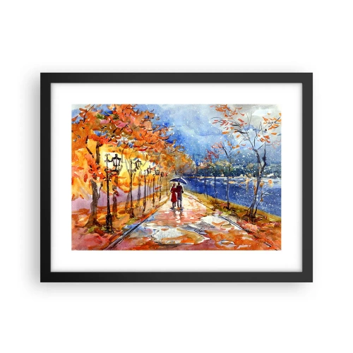 Póster en marco negro - Juntos hasta el límite del tiempo - 40x30 cm