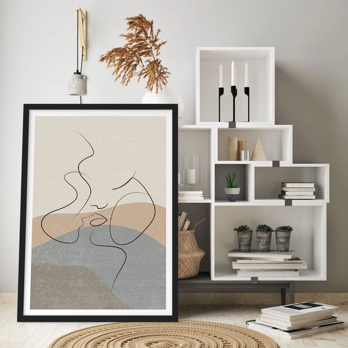 Póster en marco negro - Como una pincelada - 40x50 cm