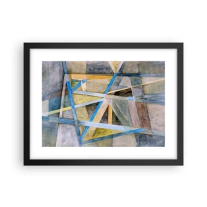 Póster en marco negro - ¿Recto o inclinado? - 40x30 cm