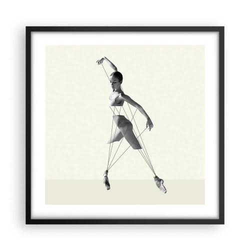 Póster en marco negro - Títere de sí misma - 50x50 cm