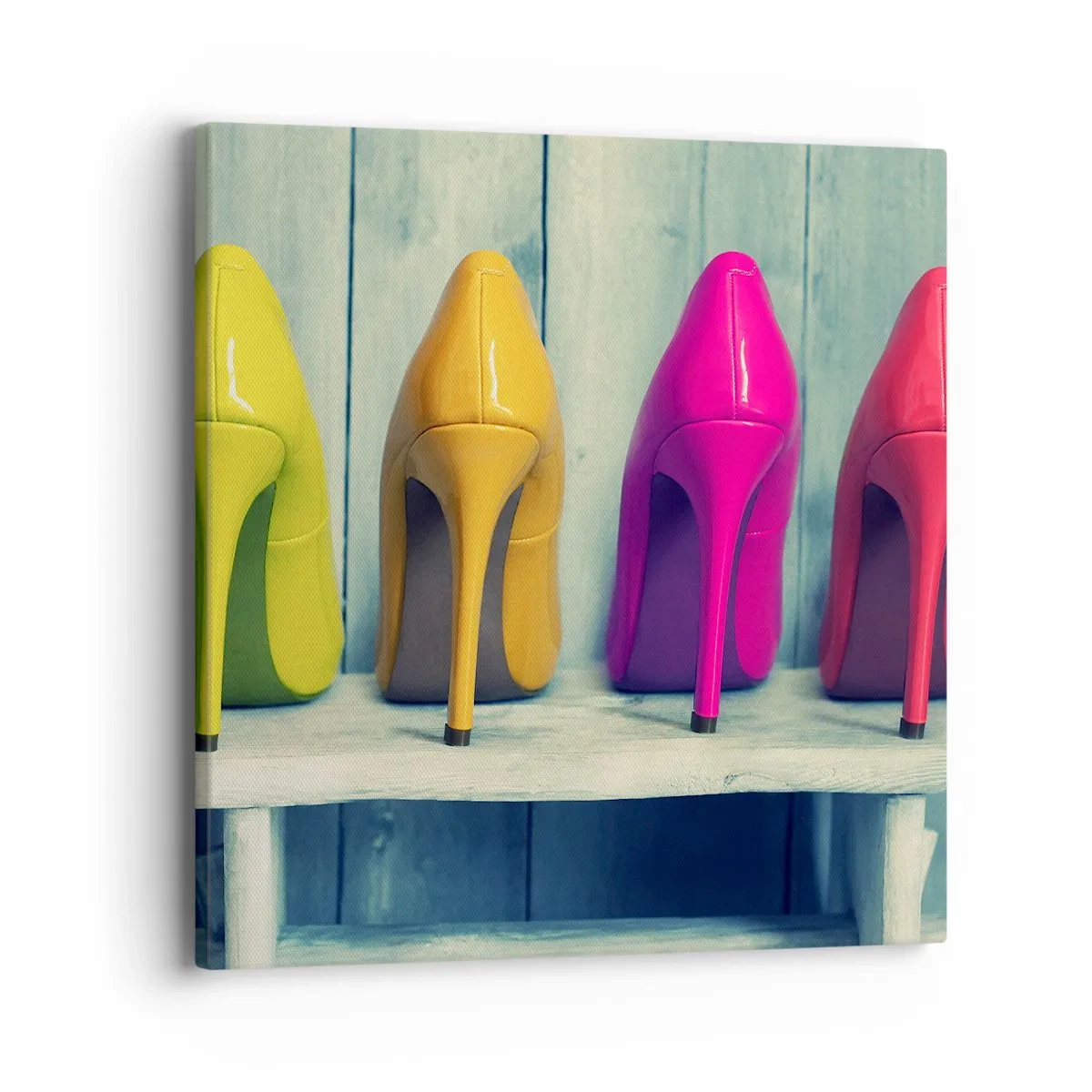 Cuadro sobre lienzo - Impresión de Imagen - Caminando sobre un arco iris - 40x40 cm