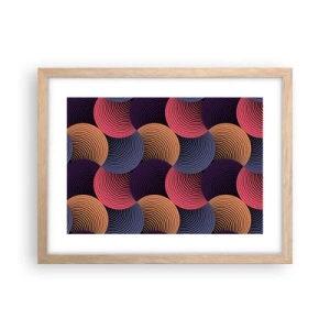 Póster en marco roble claro - En un ritmo circular - 40x30 cm