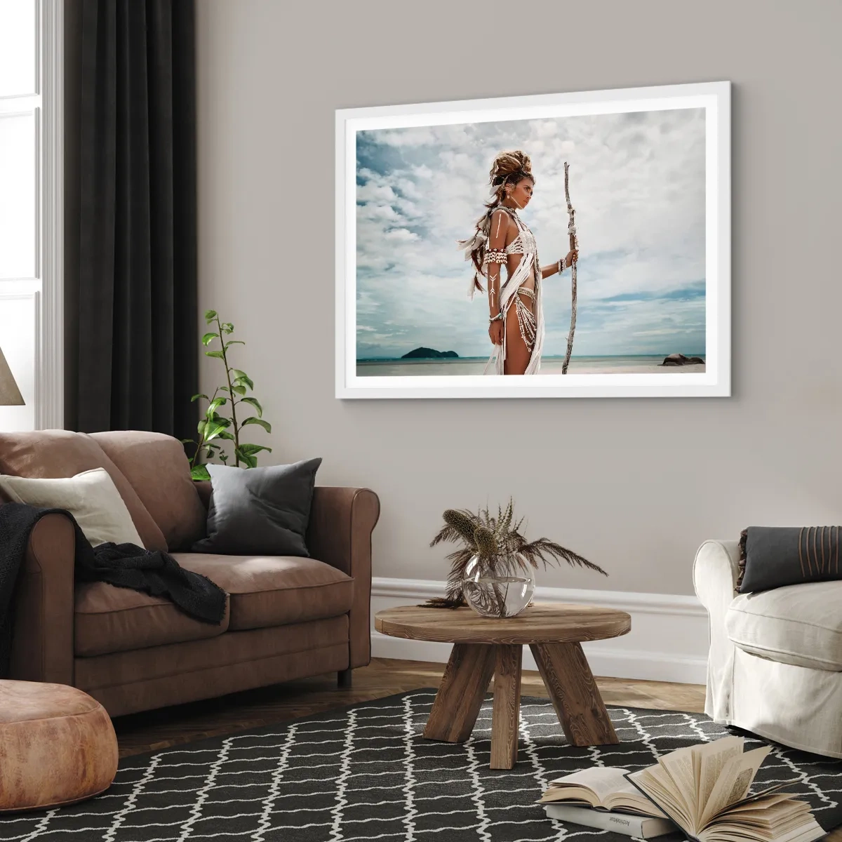 Póster en marco blanco - Reina de los trópicos - 70x50 cm