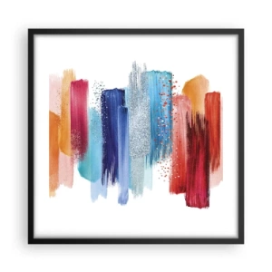 Póster en marco negro - Arriba y abajo - 50x50 cm