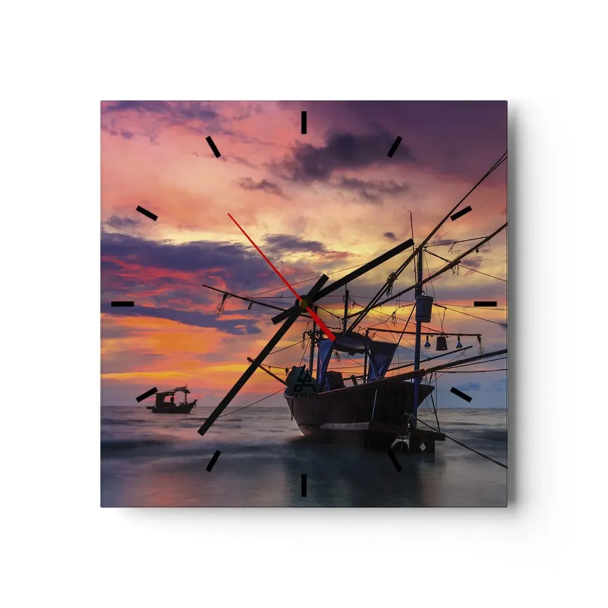 Reloj de pared - Reloj de vidrio - Una noche exótica - 40x40 cm
