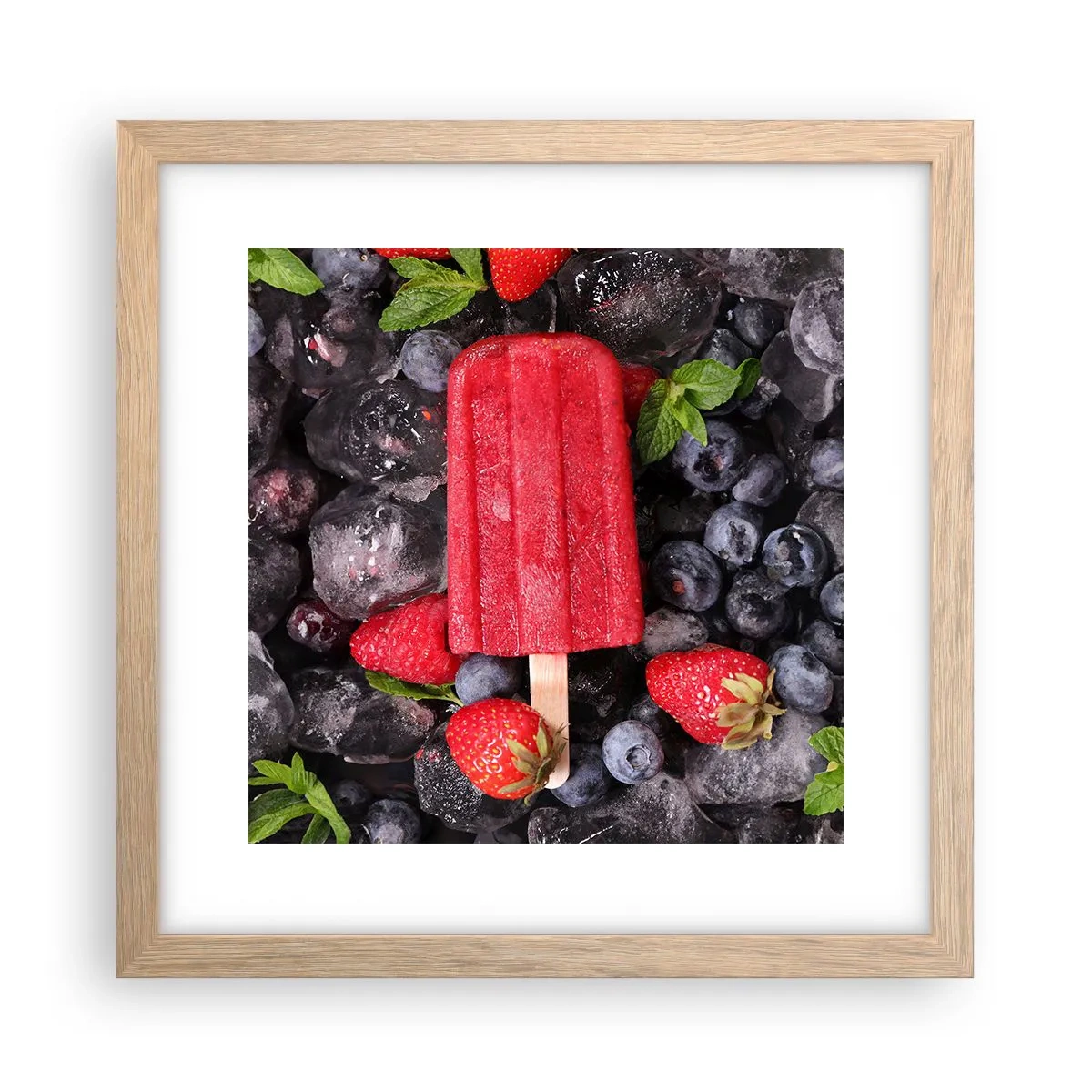 Póster en marco roble claro - El sabor del verano caluroso - 30x30 cm