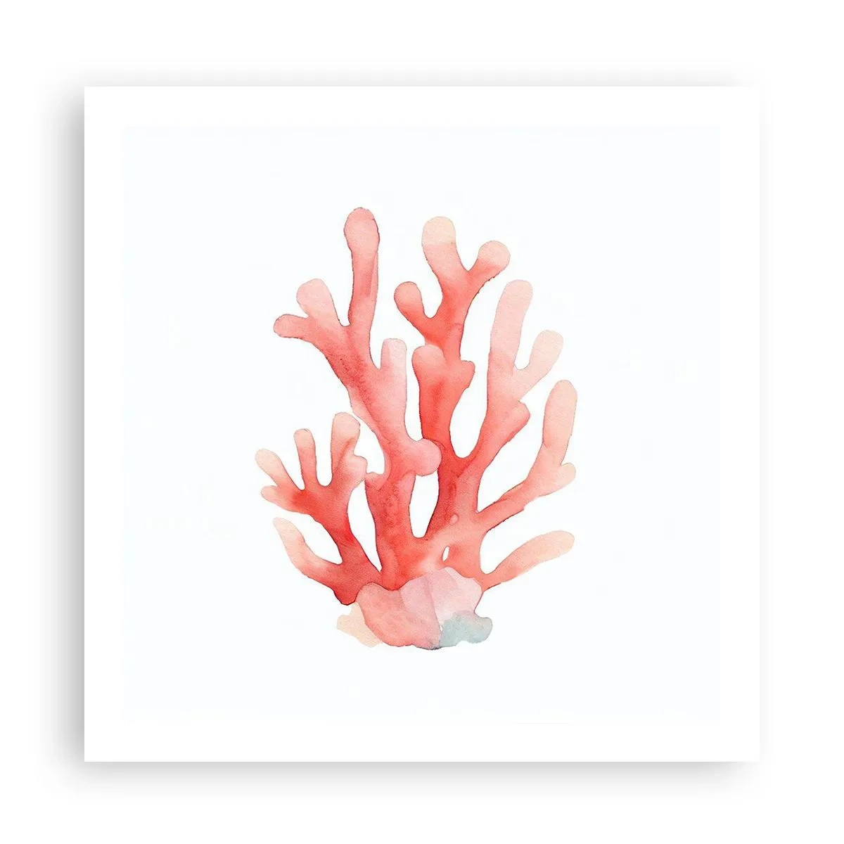 Póster - La hermosura del color coral - 60x60 cm