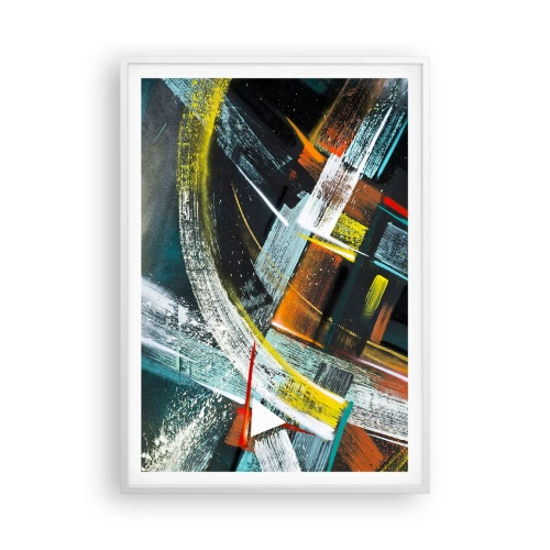 Póster en marco blanco - La energía del movimiento - 70x100 cm