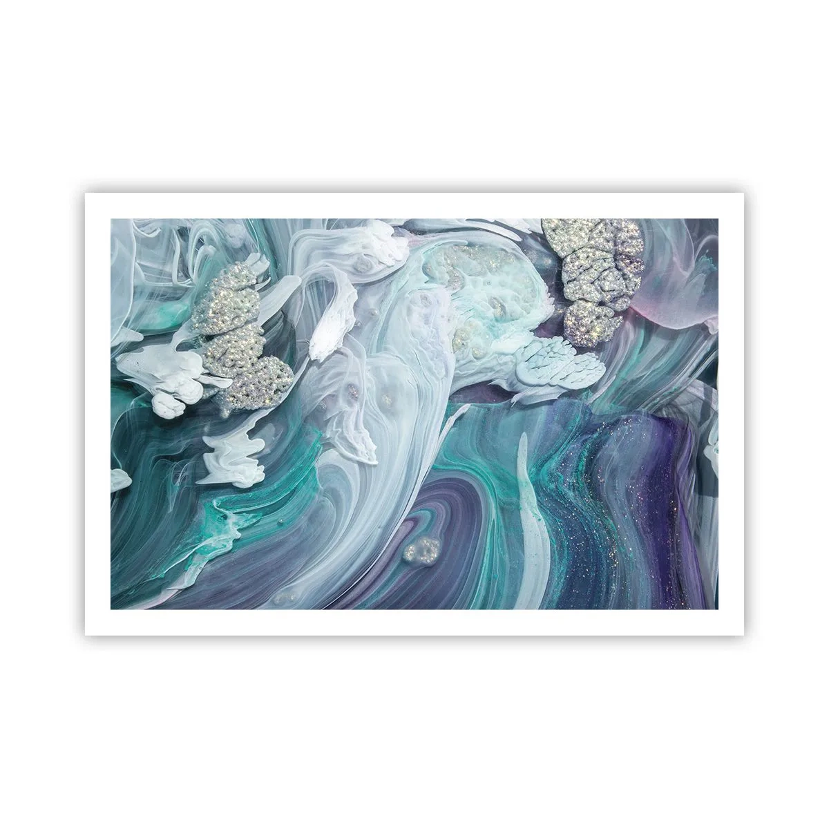 Póster - Corrientes de azul - 91x61 cm