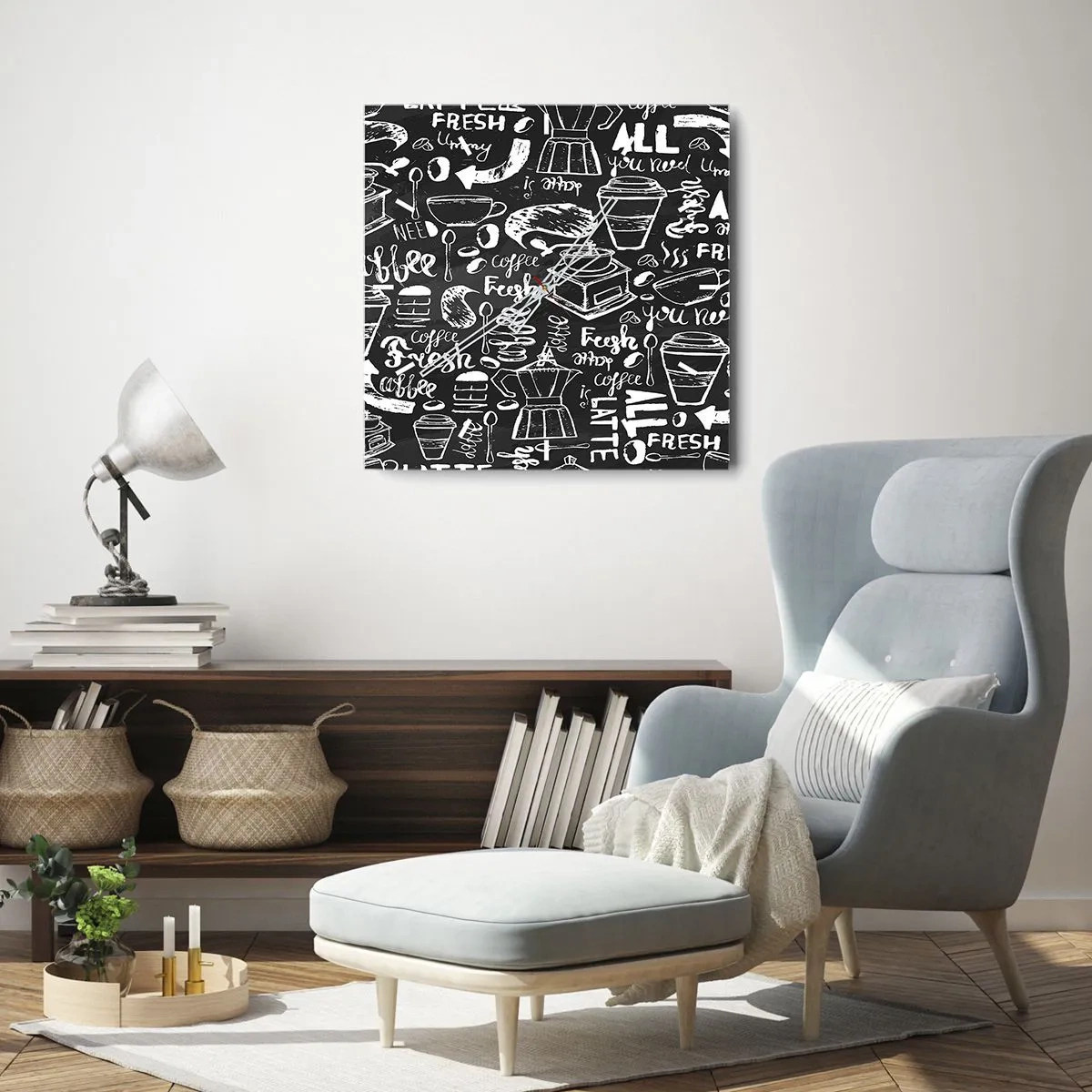Reloj de pared - Reloj de vidrio - All you need is… - 40x40 cm