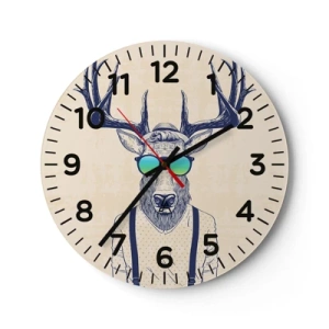 Reloj de pared - Reloj de vidrio - ¿Y a quién esperabas? - 40x40 cm