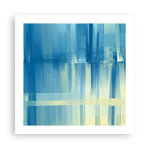 Póster - Composición en turquesa - 50x50 cm