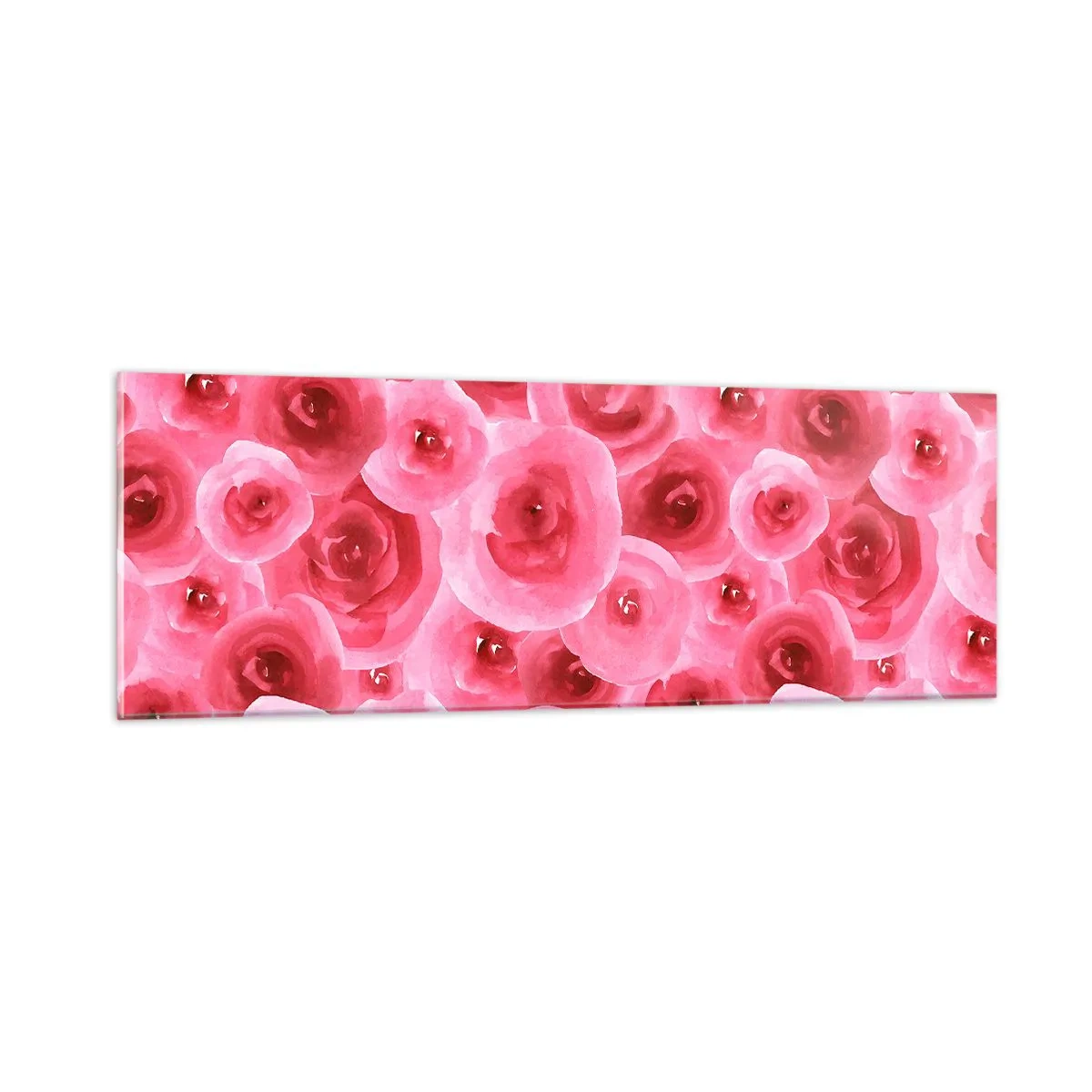 Cuadro sobre vidrio - Impresiones sobre Vidrio - Rosas abajo y arriba - 90x30 cm