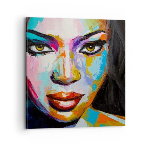 Cuadro sobre lienzo - Impresión de Imagen - Mirada penetrante - 70x70 cm