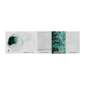 Muestra de fotomural Premium Canvas - En una gota de agua - Moderno, minimalista, Abstracción - 100x30 cm