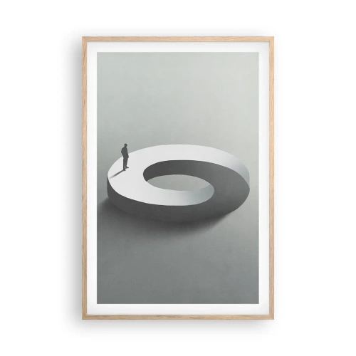 Póster en marco roble claro - Ser sabio no es una labor sencilla - 61x91 cm