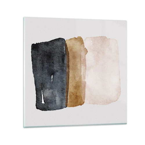 Cuadro sobre vidrio - Impresiones sobre Vidrio - Una composición de colores tierra - 70x70 cm