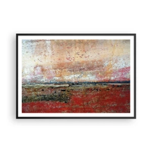 Póster en marco negro - Una composición abstracta inspirada en el mar y la naturaleza. - 100x70cm - Tal vez sea el mar - Decoración de pared moderna para salón y dormitorio ARTTOR