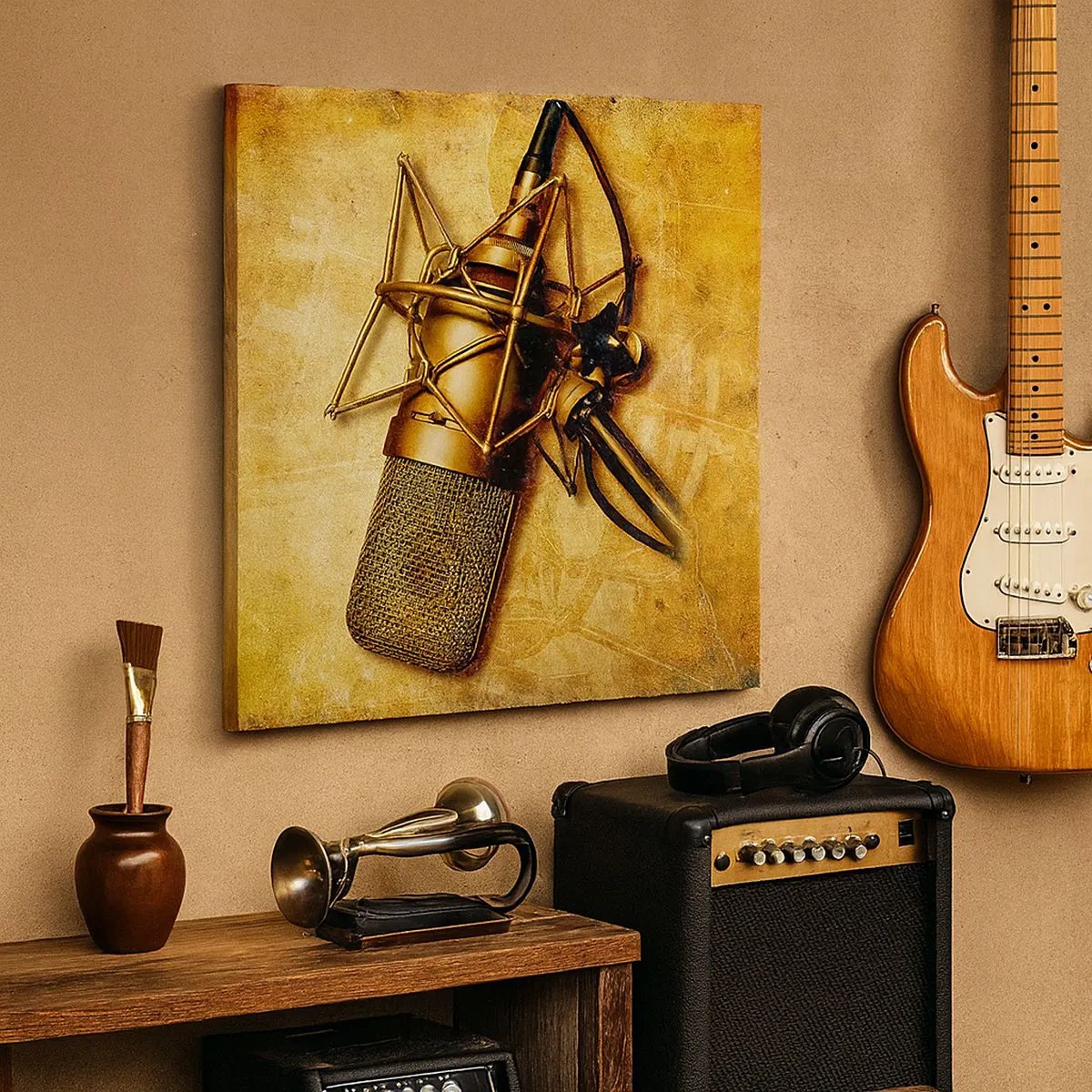 Cuadro sobre lienzo - Impresión de Imagen - Los años dorados de la radio - 30x30 cm